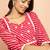 Women's red lehariya print embroidered kurta - traditional raksha bandhan thread work ethnic dress