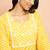 Women's yellow lehariya print embroidered kurta - raksha bandhan thread work ethnic dress
