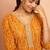 Women's mustard bandhani foil print kurta - bright raksha bandhan digital print ethnic dress