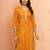 Women's mustard bandhani foil print kurta - bright raksha bandhan digital print ethnic dress