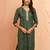 Women's green bandhani foil print kurta - festive raksha bandhan digital print ethnic wear