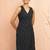 Women's black cotton ikkat sleeveless kurta - contemporary rakhi outfit traditional ethnic dress