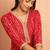 Women's red bandhani foil print kurta - raksha bandhan digital print rayon ethnic dress