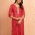 Women's red bandhani foil print kurta - raksha bandhan digital print rayon ethnic dress