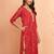 Women's red bandhani foil print kurta - raksha bandhan digital print rayon ethnic dress