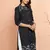 Woblack jamdani jacquard kurta - rakhi special traditional cotton ethnic dress