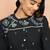 Women's black jamdani jacquard kurta - rakhi special traditional cotton ethnic dress