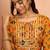 Women's mustard patola print foil kurta - bright raksha bandhan heritage digital print ethnic dress
