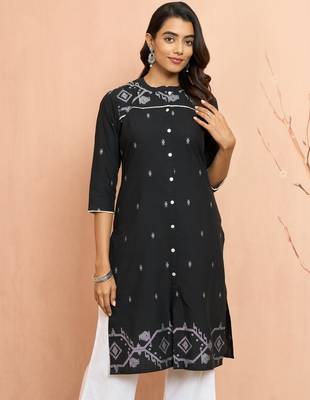 Woblack jamdani jacquard kurta - rakhi special traditional cotton ethnic dress 3