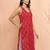 Women's red floral print kurta - sleeveless raksha bandhan cambric cotton ethnic top