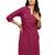 Women's wine cotton lurex dobby kurta - elegant raksha bandhan metallic thread ethnic wear