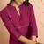 Women's wine cotton lurex dobby kurta - elegant raksha bandhan metallic thread ethnic wear