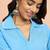 Women's aqua cotton dobby kurta - fresh rakhi geometric pattern ethnic dress