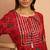 Women's red patola print foil kurta - festive raksha bandhan traditional digital print ethnic wear