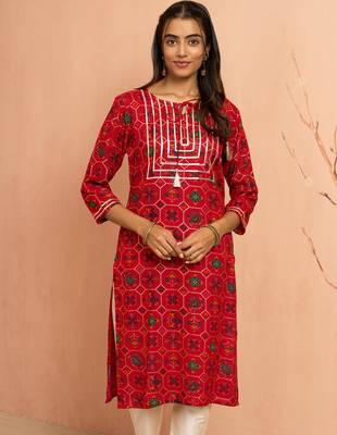 Wored patola print foil kurta - festive raksha bandhan traditional digital print ethnic wear 3