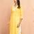 Women's yellow bandhani print kurta - bright rakhi traditional cambric cotton ethnic top