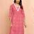 Women's red bandhani print kurta - traditional raksha bandhan cambric cotton ethnic dress