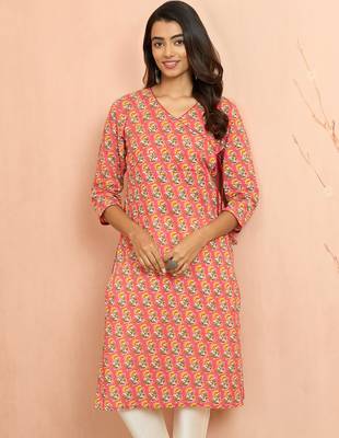 Wopink floral angrakha kurta - designer rakhi outfit with sequin yoke ethnic wear 1