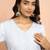 Women's white cotton chikankari kurta - traditional raksha bandhan outfit with paisley embroidery