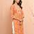 Women's mustard floral print cotton kurta - rakhi special collection round neck ethnic wear