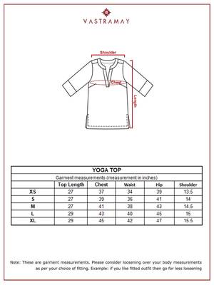 Woaqua cotton linen yoga kurta with band collar & three quarter sleeves 5