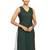 Women's bottle green moonlight jacquard kurta - contemporary rakhi cotton blend ethnic wear