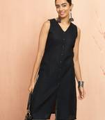 Woblack moonlight jacquard kurta - sleeveless raksha bandhan cotton blend ethnic top