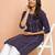 Women's purple cotton ikkat kurta - traditional raksha bandhan dress with pocket ethnic wear
