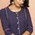 Women's purple cotton ikkat kurta - traditional raksha bandhan dress with pocket ethnic wear