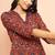 Women's rust kalamkari print cotton kurta - traditional raksha bandhan outfit three quarter sleeve