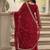Maroon faux georgette with embroidered sequin work gown dupatta
