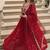 Maroon faux georgette with embroidered sequin work gown dupatta