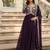 Wine faux georgette with embroidered sequins work gown dupatta