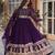 Purple faux blooming with embroidery zari sequins-work gown with dupatta