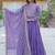 Lavender star georgette with rich sequins embroidered work gown dupatta