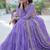 Lavender star georgette with rich sequins embroidered work gown dupatta