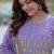 Lavender star georgette with rich sequins embroidered work gown dupatta