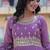 Onionpink star georgette with rich sequins embroidered work gown dupatta