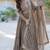 Beige star georgette with rich sequins embroidered work gown dupatta