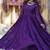 Purple georgette plain gown with dupatta