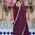Wine georgette plain gown with dupatta