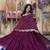 Wine georgette plain gown with dupatta