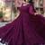Wine georgette plain gown with dupatta