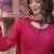 Rani pink georgette plain gown with dupatta