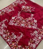 Pink Party Wear Soft Organza Saree