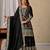 BLACK CHINON PARTY WEAR EMBROIDERY SUIT SET 