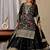 BLACK CHINON PARTY WEAR EMBROIDERY SUIT SET 