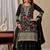 BLACK CHINON PARTY WEAR EMBROIDERY SUIT SET 