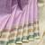 Lavender and cream pure zari silk saree