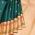 Pine green pure zari silk saree